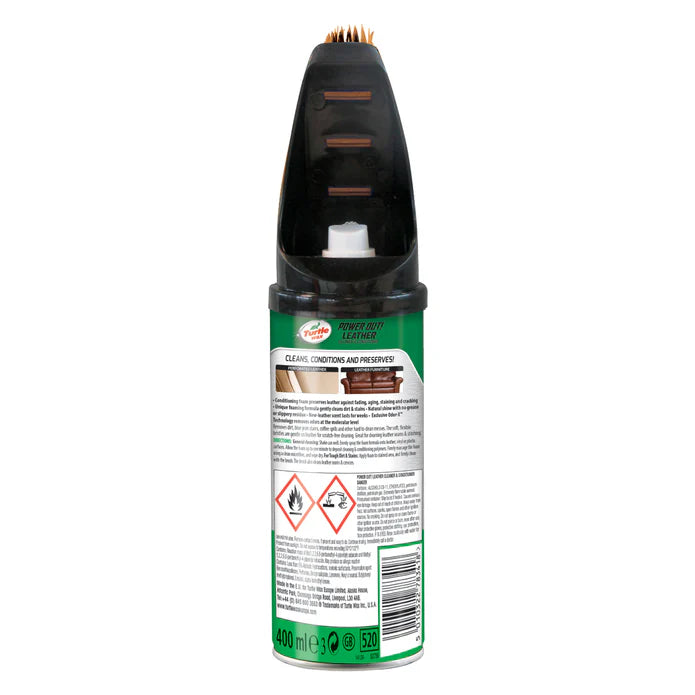 POWER OUT LEATHER CAR INTERIOR CLEANER & CONDITIONER 400 ML