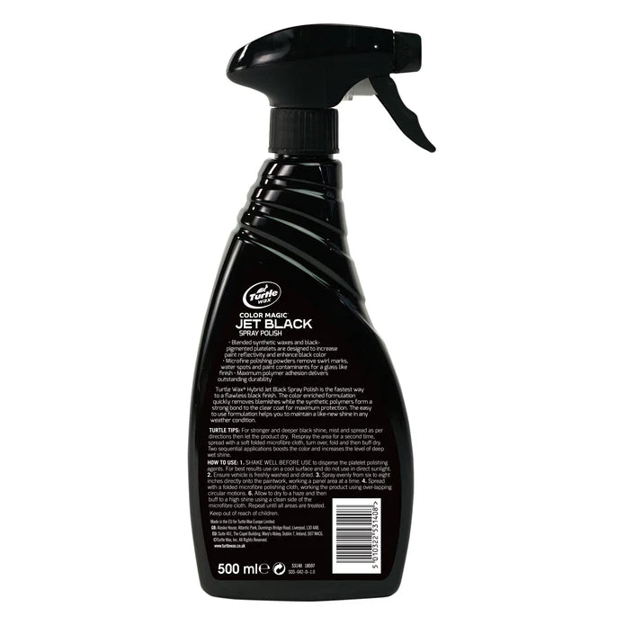 JET BLACK SPRAY POLISH BLACK 500 ML