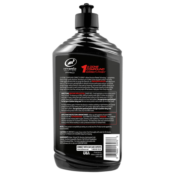HYBRID SOLUTIONS PRO 1 & DONE PROFESSIONAL POLISHING COMPOUND CORRECT & FINISH™ 473 ML